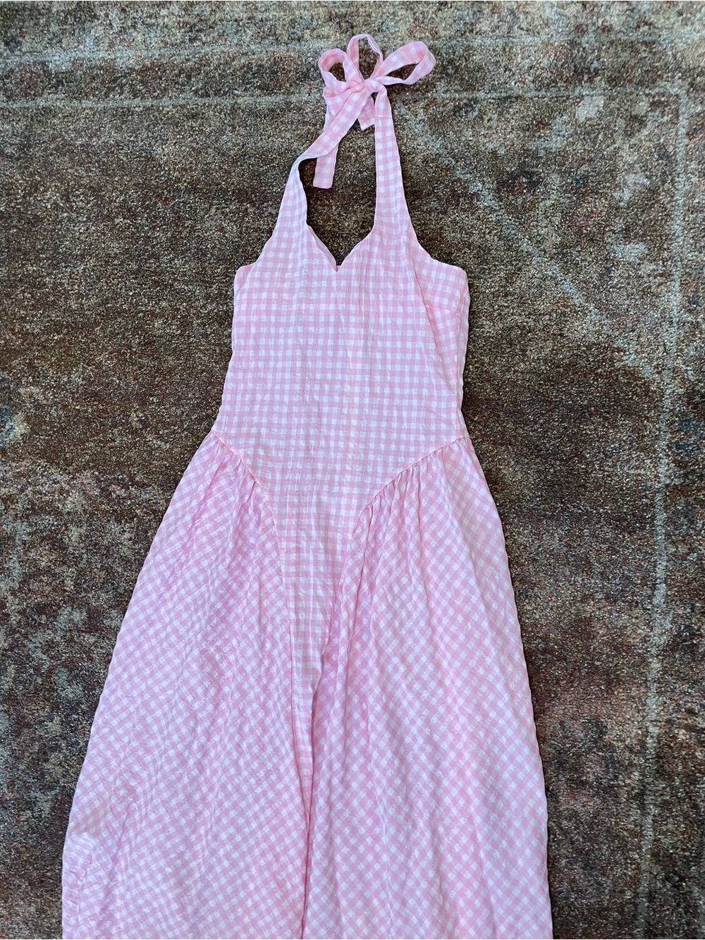 Gingham Halter Dress